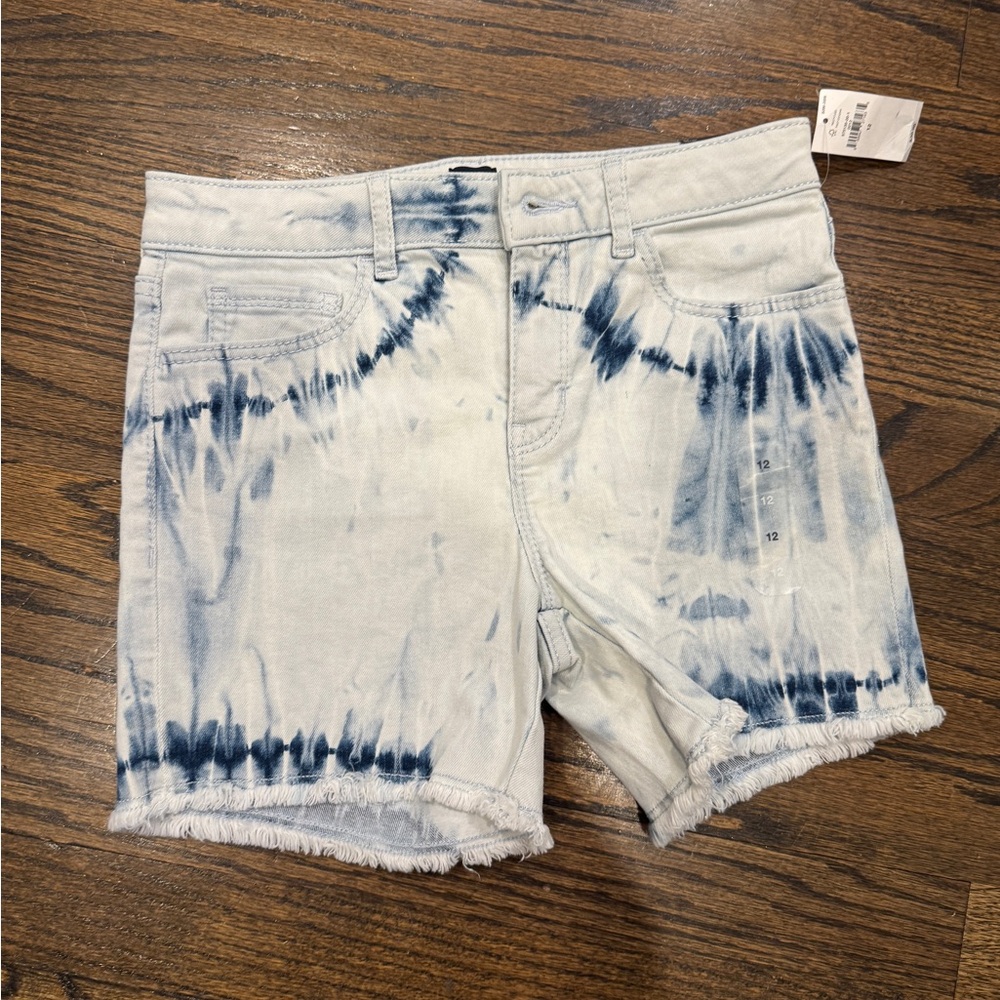 New Gap Kids Size 12 Tie-Dye Denim Shorts Girls Large
